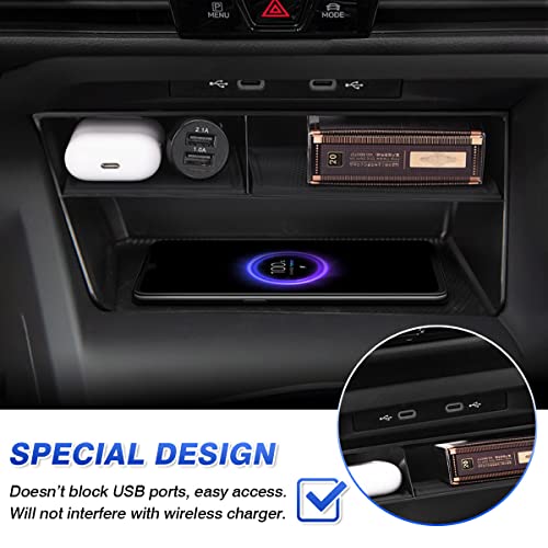 Image of Karltys Center Console Organizer, Storage Box with Non-Slip Silicone Mat, Center Console Tray Insert Secondary for VW Volkswagen Golf GTI R MK8 2022-2025 2026 Accessories