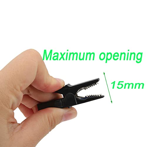 Image of 5 Pairs Fully Insulated 30A Safety Test Alligator Clips | With Banana Socket and 4mm Banana Plug Connectors ideal for Automotive Electrical Testing Battery Connection (Red+Black)