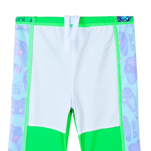 Image of TFJH E Boys Long Sleeve Rash Guard 2 Piece Swim Set UPF 50+ Age 3-14 | Soft Breathable, UV 50+, quick dry. Bright colorful prints kids love. Perfect for pool, beach, summer. active play.