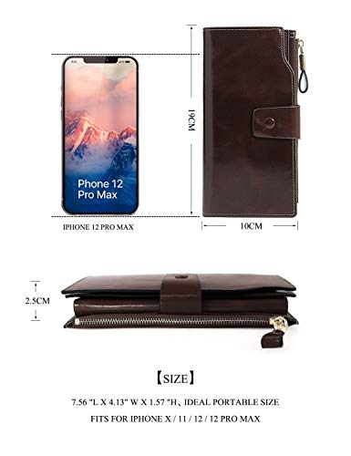 Demon&Hunter Portafoglio da Donna in Vera Pelle