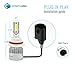 Syneticusa 9007 LED High/Low Beam Headlight Conversion Kit Light Bulbs 100W 10000LM 6000K White