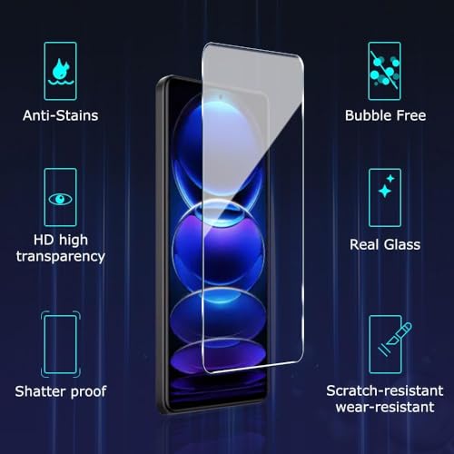 Image of STP FEEL Premium Tempered Glass Screen Protector Compatible For Realme Narzo 70 Pro 5G /Redmi Note 12 Pro 5G /Redmi Note 12 Pro+ Plus 5G Cellphone(6.67In,Pack Of 1)|Edge To Edge Full Protection.