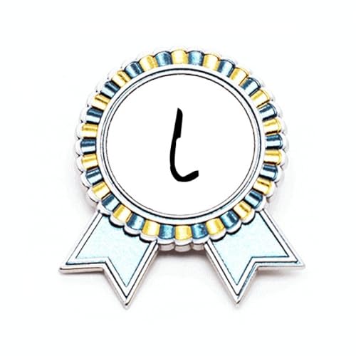 Broche iota grec noir en métal M pour personnaliser un blazer de bureau