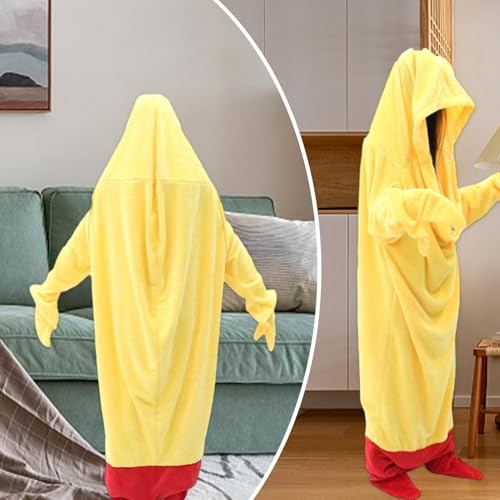Hoodie Plaid Crevette Sweat Pyjama À Capuche Enveloppant À Manches Douillet – vue 4