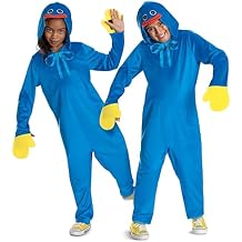 Disguise Poppy Playtime Huggy Wuggy Costume, Officially Licensed Hooded Jumpsuit, Kids Size S 4-6