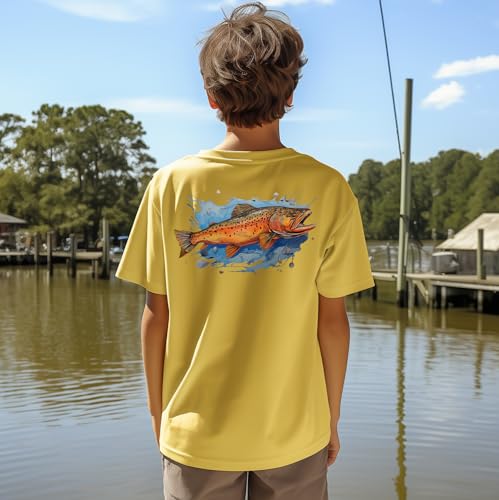 Image of Palmyth Boys Fishing Shirt Short Sleeve UPF 50+ Youth Performance T-Shirt