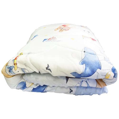 cutie pumpkin Toddler Comforter 47x59 Inch, Lightweight Down Alternative Quilted Blanket for Crib & Toddler Bed, Soft Minky Dots Baby Quilt, Machine Washable Year-Round Bedding by cutie pumpkin - Used condition - US$30.39