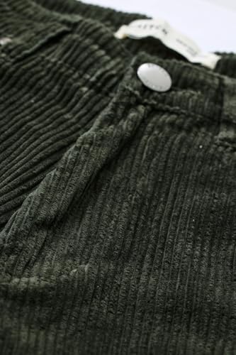 Image of SNITCH Men Cargo Pants | Relaxed Fit with Textured Corduroy Design | 100% Cotton Fabric & Button Closure for Casual Wear, College Wear & Streetwear