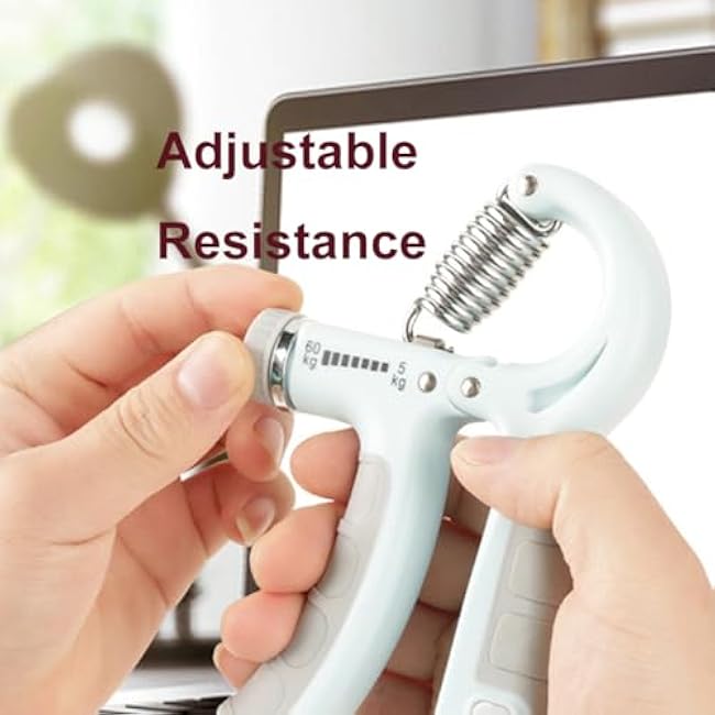 Grip Strength Trainer, Hand Grip Exerciser Strengthener with Adjustable Resistance 11-132 Lbs (5-60kg), Forearm Strengthener, Hand Exerciser for Muscle Building and Injury Recover