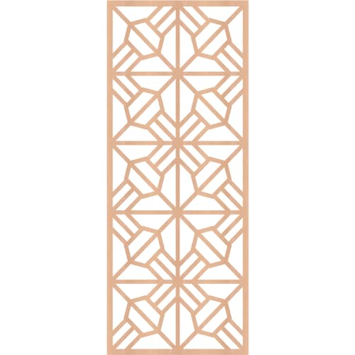 Image of 11 3 /8 inchW x 29 3 /8 inchH x 1 /4 inchT Auburn Decorative Fretwork Wood Wall Panels, Alder