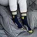 For Bare Feet NCAA Michigan Wolverines 4 Stripe Deuce Crew Sock Team Color MEDIUM