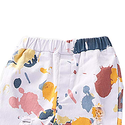 Pudcoco Kids Little Girls Ripped Tie Dye Flare Jeans High Waist Bell Bottoms Pants2