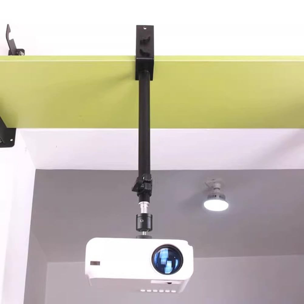 Supporto da soffitto per proiettori, lunghezza regolabile, supporto per proiettori QKK, DR.J, DBPOWER, Eazze, VANKYO, AAXA, Jinhoo, PVO, TMY, AuKing e la maggior parte degli altri mini proiettori