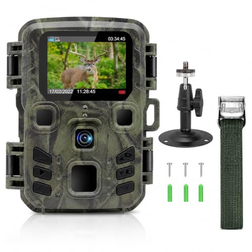Mini Wildkamera 20MP 1080P HD Wildtierkamera 850nm...