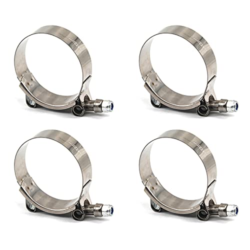Schlauchschellen, 76-84 mm, 304 Edelstahl, T-Schrauben, robust, 4 Stück Cover