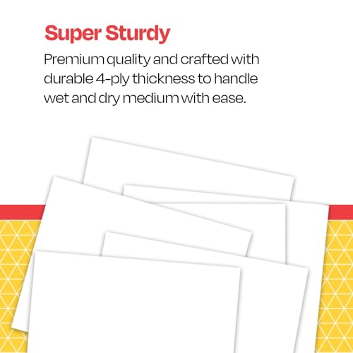 Image of School Smart Railroad Poster Board Paper, 22 x 28 Inches, 4-Ply, White, Pack of 25