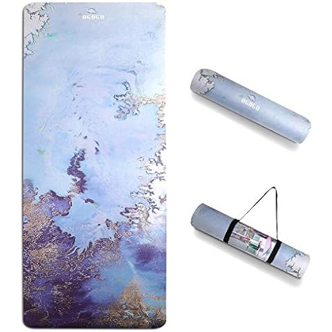 OGOGO Suede Yoga Mat,Non Slip Eco Friendly Fitness Exercise Mat with Carrying Strap,Pro Yoga Mats for Women and Men,Workout Mats for Home Cover