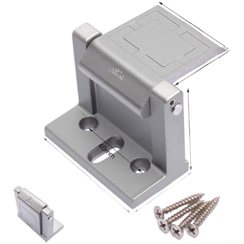 Loquet de sécurité antivol en alliage de zinc - Moderne et simple - Pour chambre à coucher, salle de bain, bureau (gris ombré)
