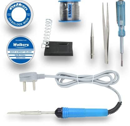 Walkers Basic 8 in1 Mobile Soldering Iron Equipment Tool Machine Combo Kit Set with Flux Paste and Wire 30 W Simple (Flat, Pointed Tip) (B09GLVXSKD) Amazon Price History, Amazon Price Tracker