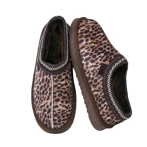 Women's Platform Slippers Winter Mini Boots Anti-Slip Suede Slip on Women Sneakers Fur Lined House Slippers for Indoor Outdoor