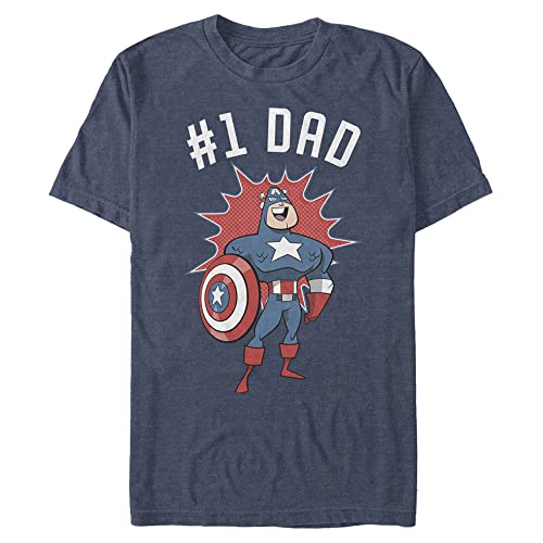 T-shirt Marvel No 1 DAD grande taille coupe confortable 4XL navy