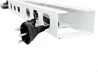 Organizador de Cabos e Fios oculto Baixo Mesa Guia de Cabos horizontal Modulado organiza 1 Metro - Branco