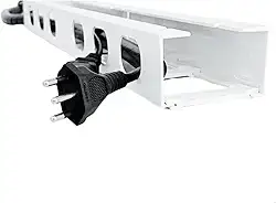 Organizador de Cabos e Fios oculto Baixo Mesa Guia de Cabos horizontal Modulado organiza 1 Metro - Branco
