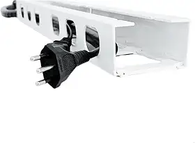 Organizador de Cabos e Fios oculto Baixo Mesa Guia de Cabos horizontal Modulado organiza 1 Metro - Branco