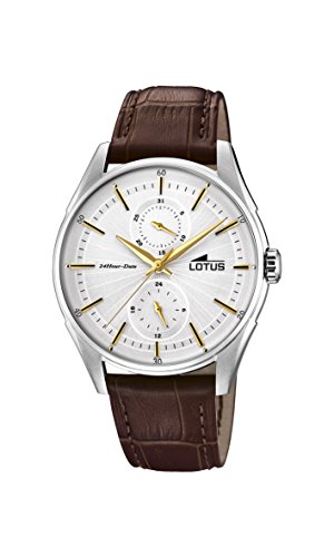 Lotus Watches Mens Multi dial Quartz Watch with Leather Strap 18523/1