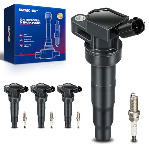 KAX 4 Ignition Coils & 4 Iridium Spark Plugs Set for Kia Sorento 11-13 2.4L