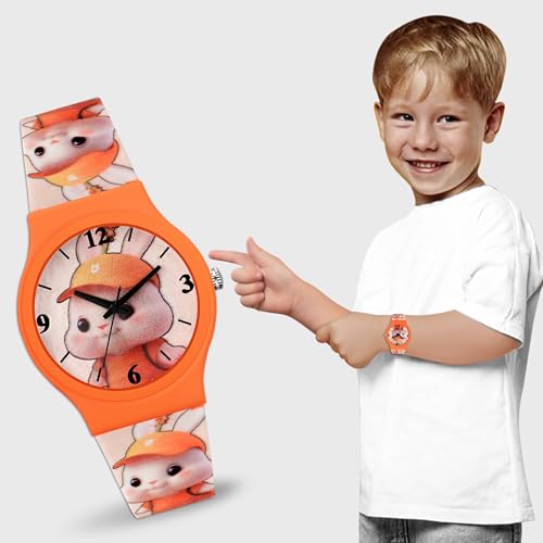 Image of Acnos Character Kid's Happy Colorful Water-Resistant Durable Watch for Boys Kids Boy with Fun Designs Adjustable Strap Positive Messages Watch for Kids