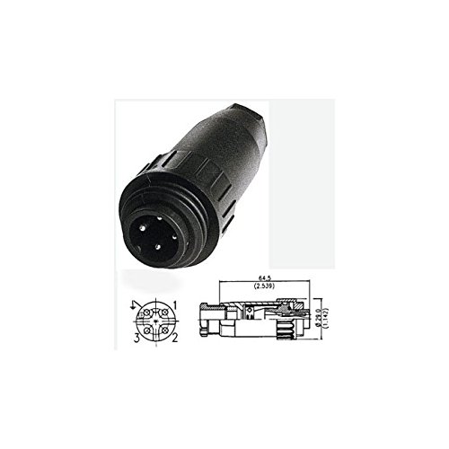 Amphenol C016 20H003 110 12 Cosse cylindrique mâle droit 3+PE Connecteur rond série C