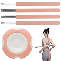 FARYODI Yoga Stange Haltungskorrektur, Abnehmbar Yoga Stick für Rücken Nacken, Gymnastikstab mit Edelstahlkern & Schaumstoff für Hause Ganzkörpertraining, Fitnessstudio, Stretch, Bodybuilding