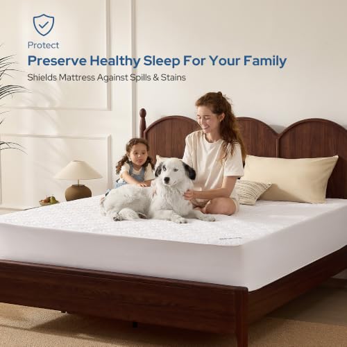 Image of BEDLORE Waterproof Mattress Protector, Full Size Mattress Pad