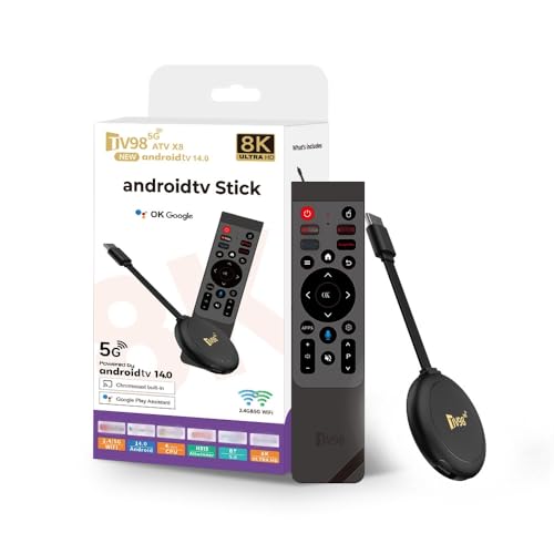 Android 14.0 TV Box, 2025 Smart TV Stick Box, Streaming Stick 8K, RAM 2GB ROM 16GB Dual WiFi 2.4G/5.8G HDR HD Smart Streaming Player Box para TV
