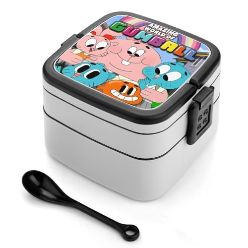 弁当箱 おかしなガムボール ランチボックス 二段 お弁当箱 おべんとう箱 ランチケース 大人用 子供用 学生 仕事 通勤 1000ml