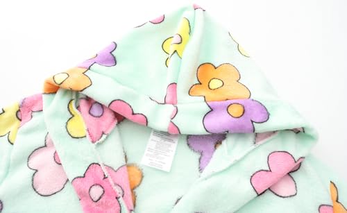 Image of Girls Soft Fleece Robes Plush Hooded Bathrobes Sleepwear for Kids 2-16 Years
