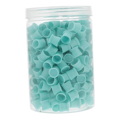 FOMIYES 300 Piezas Dispositivo De Tatuajes Pigmento Titulares Tazas De Tinta De Tatuajes De Silicona Tapas De Contenedores De Maquillaje Suministros De Tatuajes Abdominales Blue