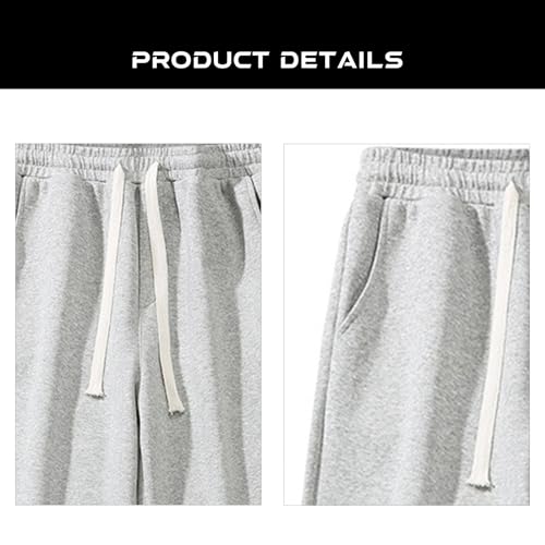 Oymyakon Men's Cotton Athletic Pants Running Sweatpants Straight Leg Casual Joggers with Pockets4