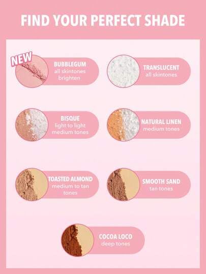 Miniatura 2 de SHEGLAM Insta-Ready Face & Under Eye Setting Powder Duo-Bubblegum 2 En 1 Rosa Iluminador Aceite Control