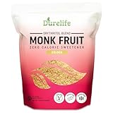Durelife Golden Monk Fruit Sweetener, 1:1 Sugar Replacement, Keto Diet Friendly, Zero Calorie, Kosher Sugar Substitute, Golden - 1 lb (Packaging May Vary)