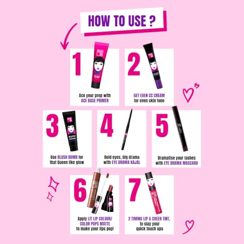 Image of Elle 18 I'm Obsessed Makeup kit for complete look (8 products + pouch)