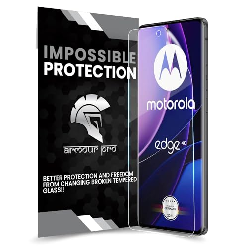 Image of ArmourPro Screen Protector for Motoroal Edge 40 Neo, Edge 40, Premium Ultra Thin TPU Front Membrane Guard, Bubble-Free, Edge to Edge Coverage, Fingerprint Friendly | Crystal Clear, 1 Pack
