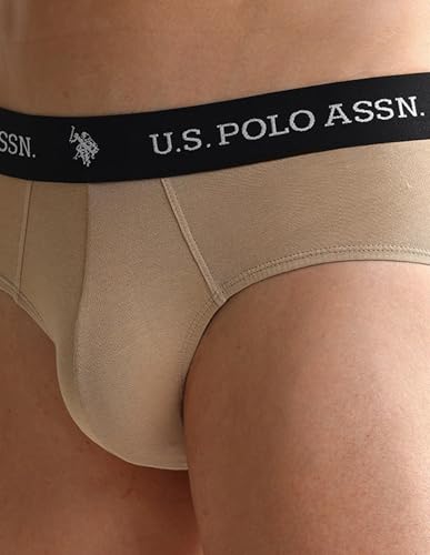 Image of U.S. Polo ASSN. Mens OEB09 Elasticized Waist Underwear Briefs - Pack of 2