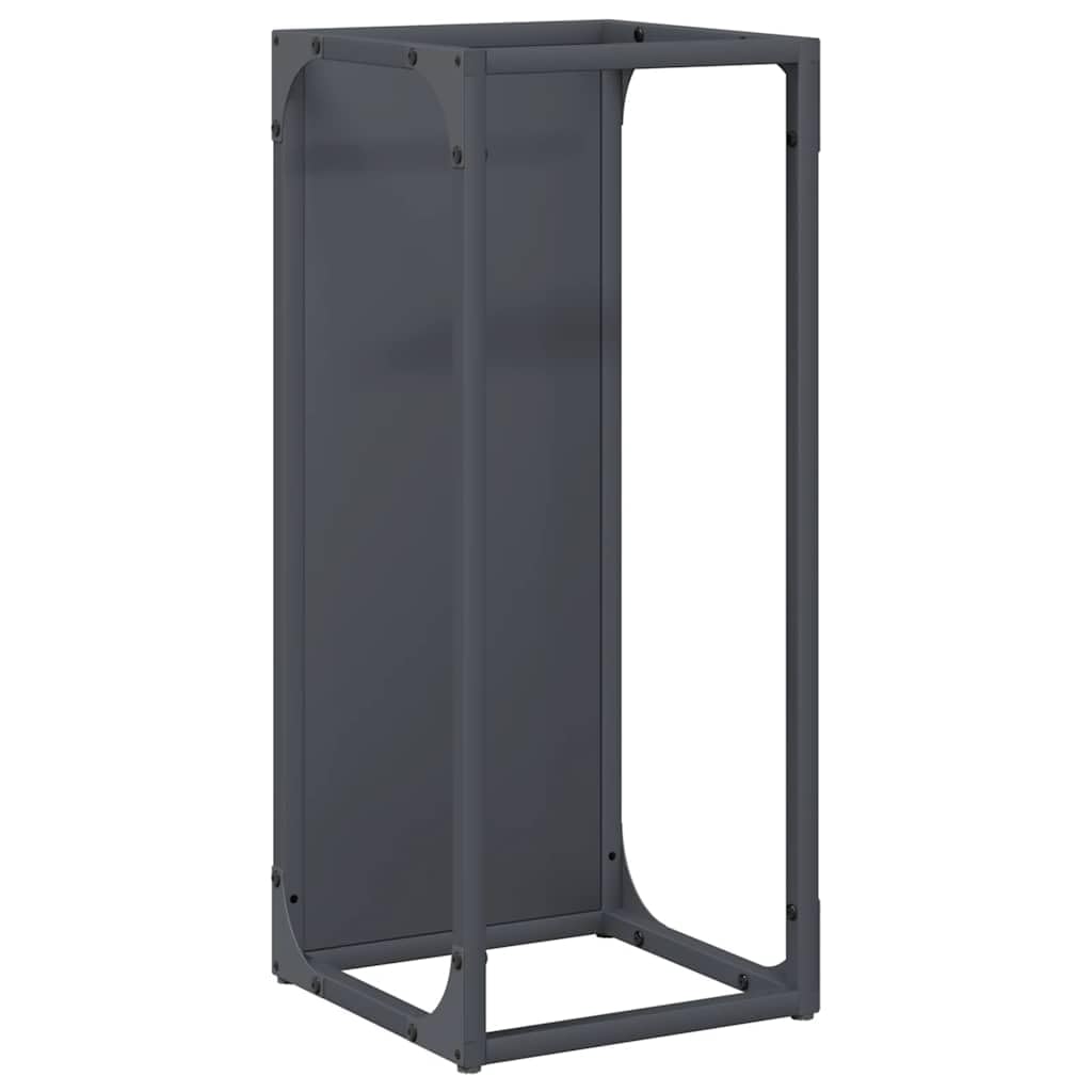 Tomostar Range Bûche Vertical, Range Bois Étagère à Bûches Support pour Bois de Cheminée Portant de bois chauffage anthracite 25x25x60 cm