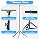 EMART T Form Hintergrund Ständer Hintergrundsystem, 1,5x2,5m Hintergrundständer mit 4 Federclips, Tragetasche für Fotostudio, Porträt und Produktfotografie