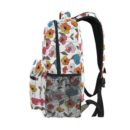 Sac à dos fleurs résistant pour en finir avec les sacs d'étudiants trop lourds