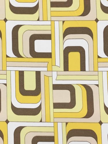 Geometric Blocks Jersey Knit Polyester Fabric,...