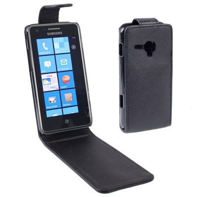 YYQNew Vertical Flip Leather Case for Samsung Omnia M / S7530, Black