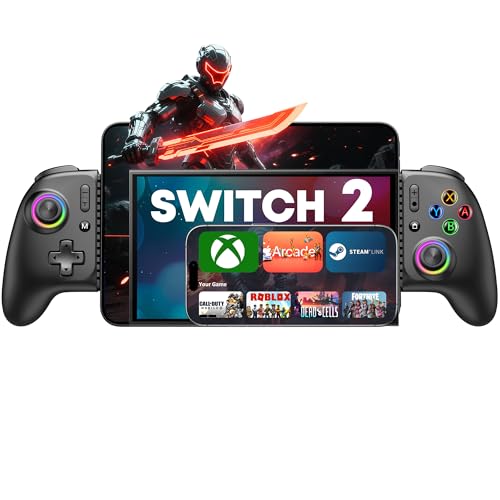 Image of Gamtoure Wireless Phone Controller for iPhone, iPad Mini, Android- Bluetooth Game Controller for Nintendo Switch 2 /Switch /Lite /OLED